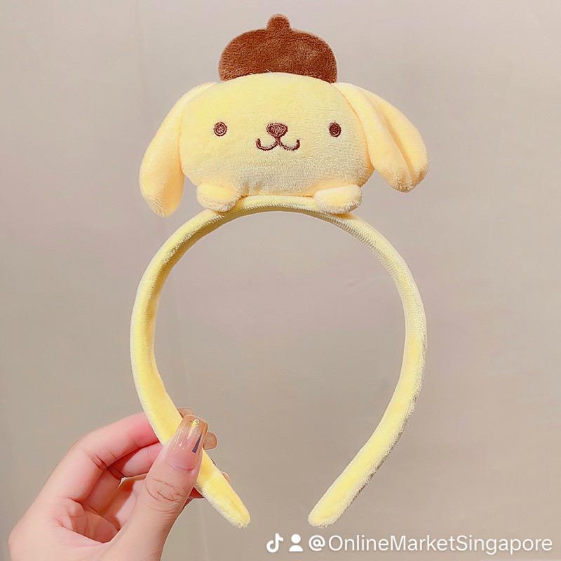 Product Introduction of Sanrio Headband Big-Eared Dog Three-Dimensional Doll Pressed Melody Kuromi Makeup Face Wash Hairpin Cotton Synthetic Nylon Plastic Metal Coating Daily Retro Casual 10