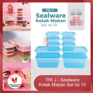 ENVIO - TRI J - Sealware Kotak Makan Set Isi 10 (Food Container Box) - Toples Makanan Ringan Isi 10