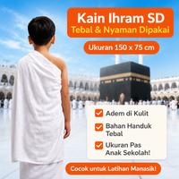 Gambar Ihram Anak SD Putih Bahan Handuk 150x75cm – Tebal, Tidak Menerawang, Nyaman Dipakai dari Al-fira Official Store Kota Administrasi Jakarta Timur 3 Tokopedia