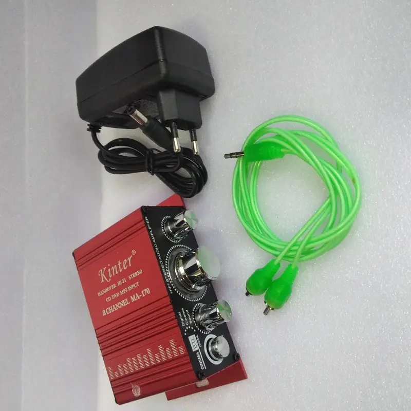 ampli amplifier mini speaker 20w dc-12v Satu paket LEBIH HEMAT+ADAPTOR -kabel, Biru 4