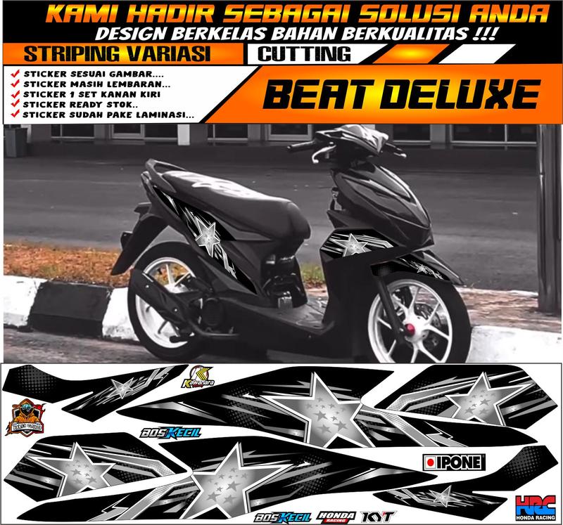 STRIPING BEAT DELUXE VARIASI BINTANG THAILAND ,STICKER MOTOR Motorcycle 4