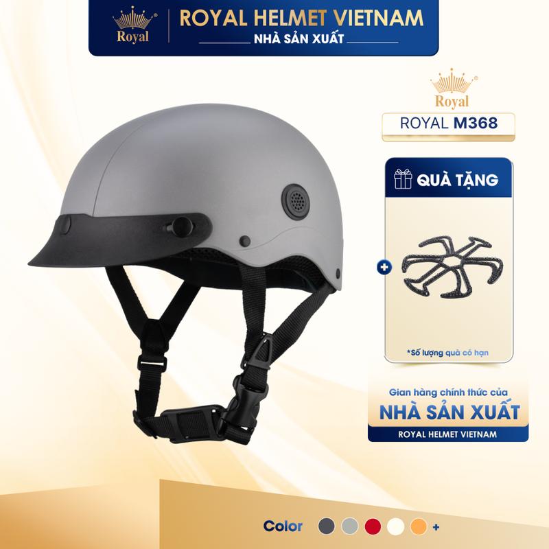 [ĐỘC QUYỀN] Mũ Bảo Hiểm Lưỡi Trai Royal M368, Nón Bảo Hiểm 1/2 Thời Trang Cho Nam Và Nữ Royal Chính Hãng | Trực tiếp từ NSX