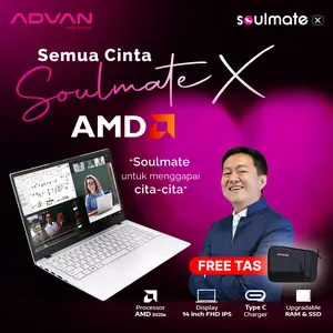 [Exclusive KING KEVIN] ADVAN Soulmate X 14” IPS FHD AMD 3020e 4GB/128GB Free Windows 11 Original Laptop Notebook Upgradeable