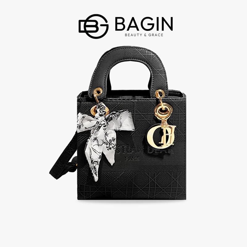 【Shop Túi Xách Nữ Form Vuông Tặng Kèm Khăn Lụa Dây Đeo Chéo Da PU Chống Nước Cao Cấp [gy-880]