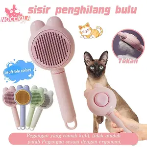 Sisir kucing Sisir penghilang bulu kucing Sisir tombol otomatis Sisir hewan peliharaan Sisir kutu kucing Sisir anjing Sisir perawatan hewan peliharaan