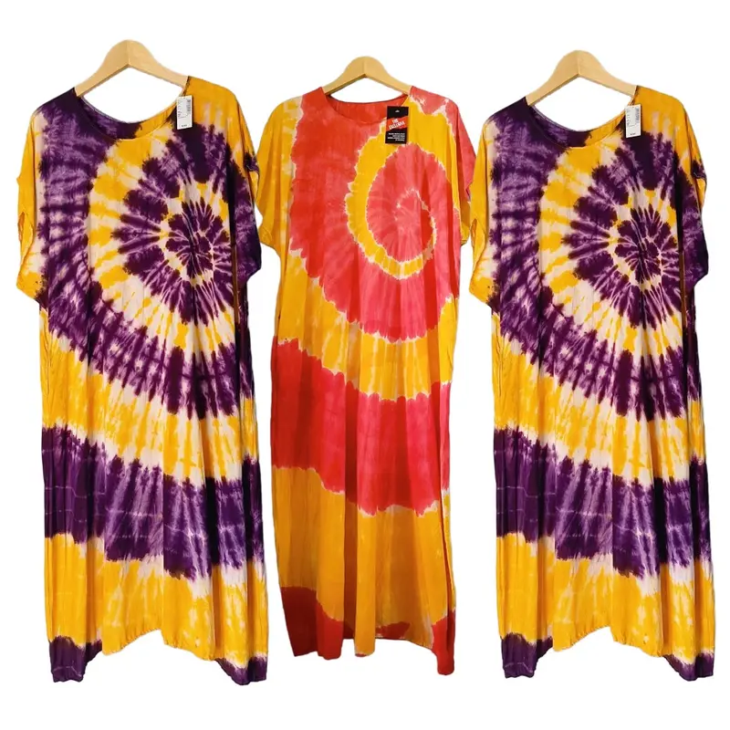 Daster Kaos Rayon Nyaman untuk Santai dan Tampil Cantik , Motif Baju tye dye Kain Rayon Katun Variasi 2
