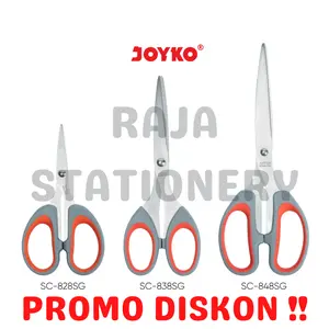 Joyko Scissor SOFT GRIP STAINLESS / Gunting Joyko Ketas Kain SC-828SG SC-838SG SC-848SG Kardus