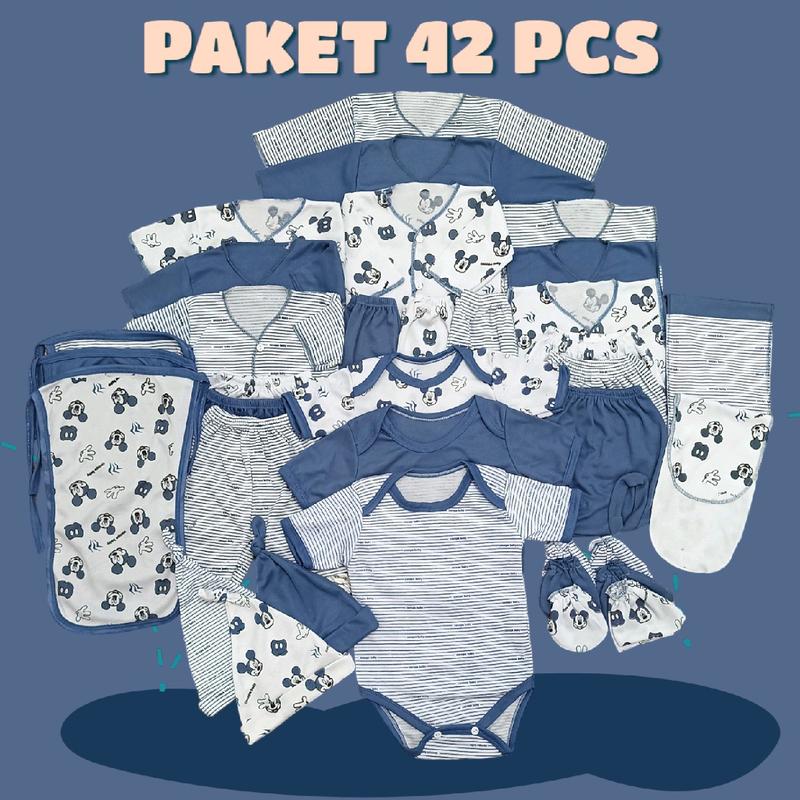 Paket 42PCS Paket Brojol Paket Lahiran Lengkap Baju Bayi dan Celana Bayi Katun Baru Lahir New Born Cewek-Cowok Paket Hemat Baju Bayi Baru Lahir SNI gift hadiah lahiran 1