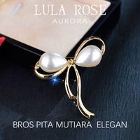 Gambar LULA ROSE bros pita mutiara, elegan & classy, cocok untuk dress dan coat - XZ04 dari Lula Rose Store Kab. Tangerang 1 Tokopedia