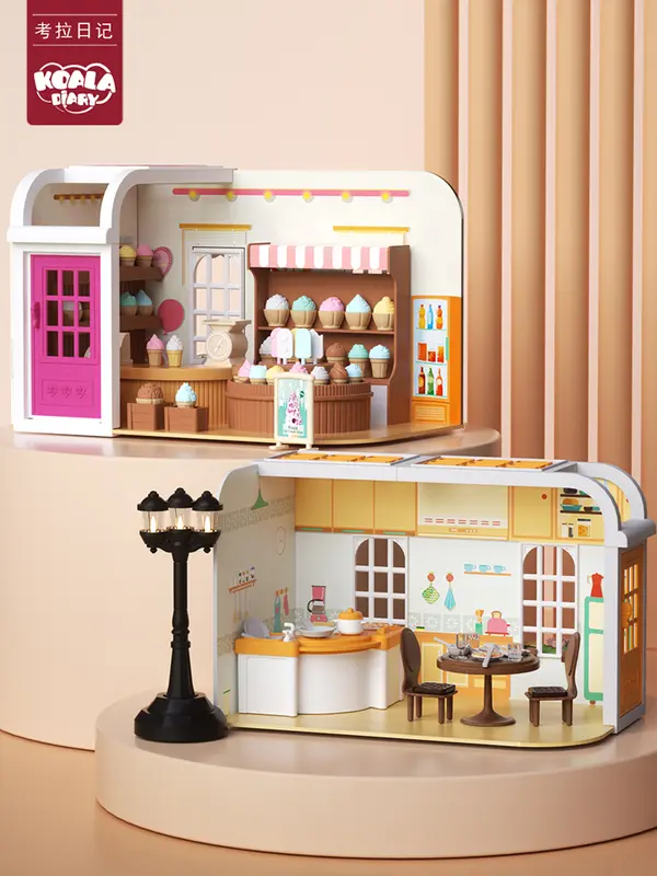 Phòng Ánh Nắng Mặt Trời Nhỏ Nhà Bếp Mini Phòng Ngủ, Nhà Búp Bê, Nhà Cô Gái, Nhà Tự Làm, Đồ Chơi Thu Nhỏ, Biệt Thự Tự Làm, Cảnh Đường Phố Mô Phỏng Toy 3