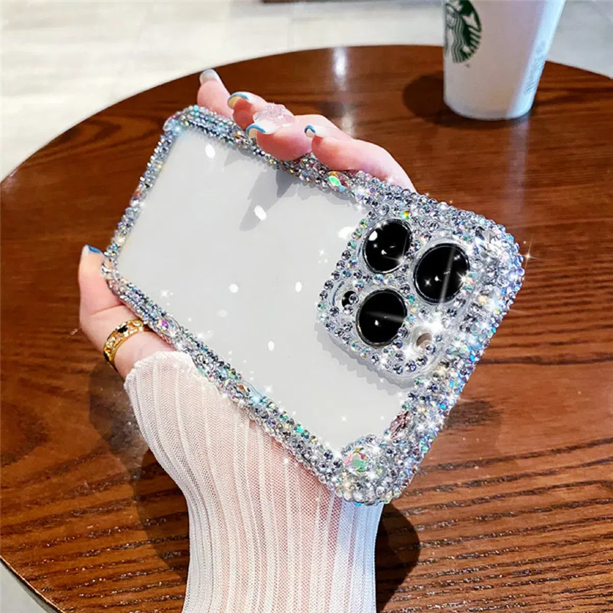 Ốp Mềm Trong Suốt Pha Lê Kim Cương Lấp Lánh Lấp Lánh, Thiết Kế Sang Trọng, Tương Thích Với iPhone 16, 15, 14, 13, 12, 11, Pro Max, X, XS, XR, 7, 16 Plus, MiNi, SE3, Ốp Lưng