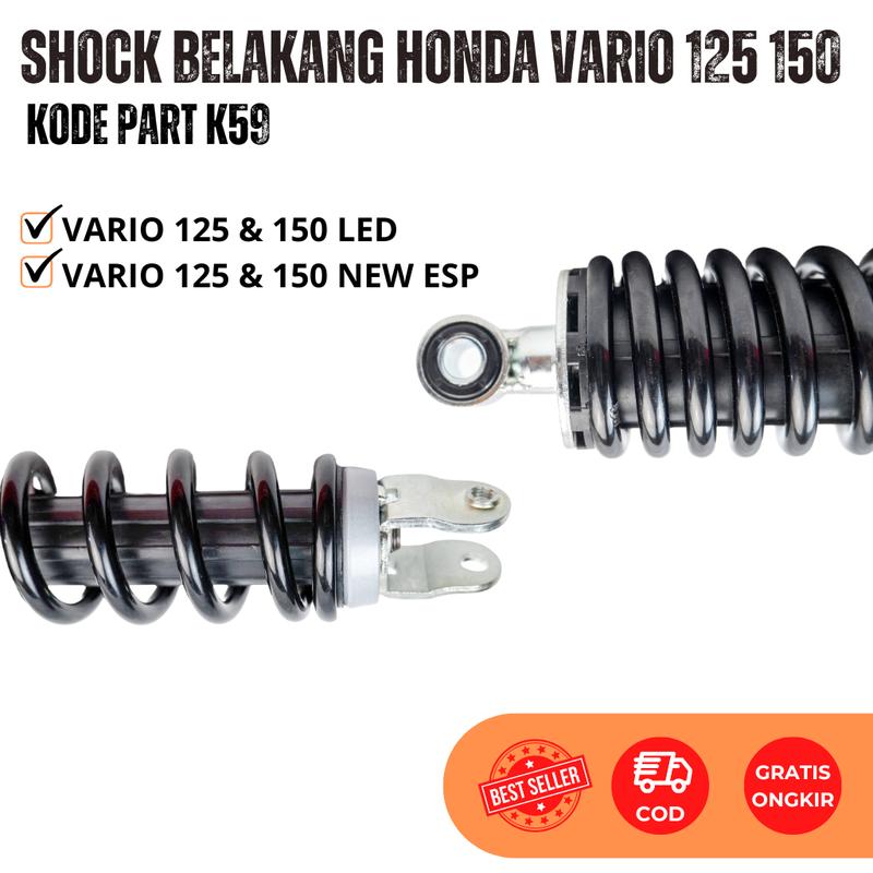 Shockbreaker Honda Vario 125 150 LED FI/CBS/OLD - Shock Belakang Vario 125 & 150 LED Kode K59 4