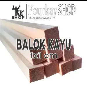 Balok/Stik/List Kayu ukuran 1x1cm Panjang 100cm List Kayu Murah