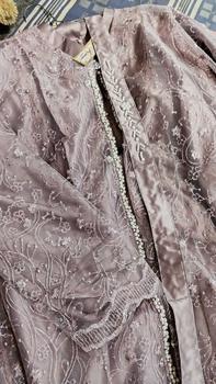 Product Review of Julissa Dress Free Outer Brokat Tille Mutiara Rompi Kondangan Gamis Pesta Polos from A**a 1