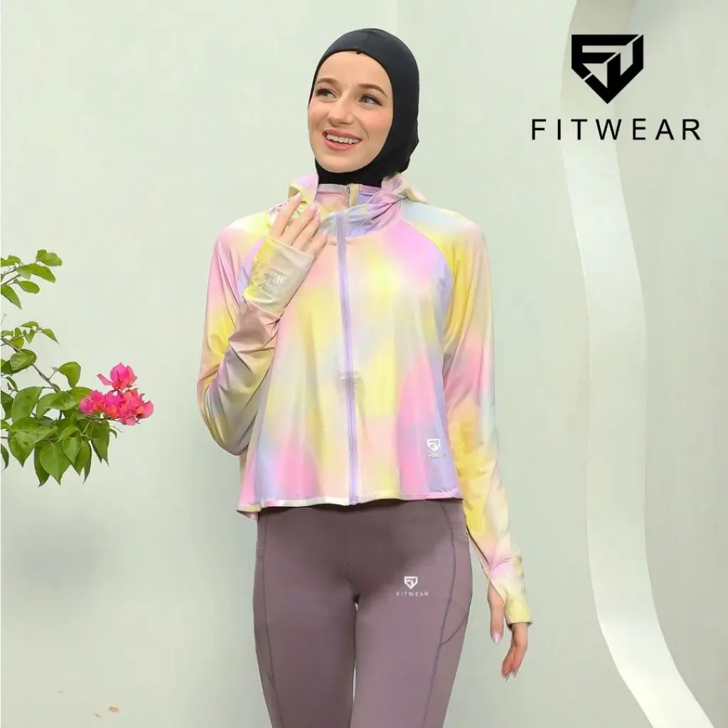 Fitwear - Jaket / Jacket K-Style Anti UV Olahraga Wanita RIHANNA UPF 50++  - ALLSIZE JUMBO