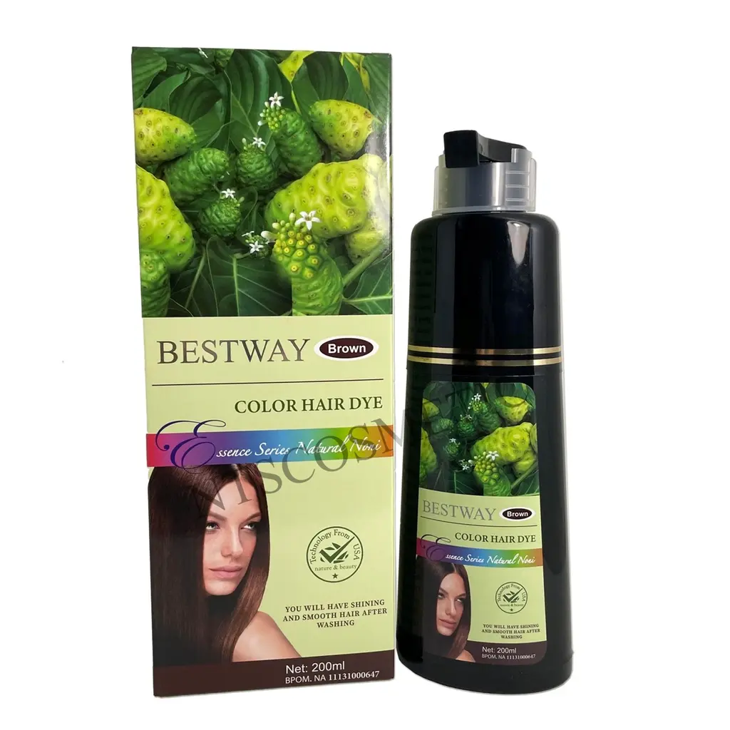 NEW BESTWAY NONI BOTOL MAGIC MIRACLE COLOR HAIR DYE SHAMPOO PEWARNA RAMBUT CAT BSY [ BROWN / BLACK ] Shampo Penghitam Rambut Semir Hitam