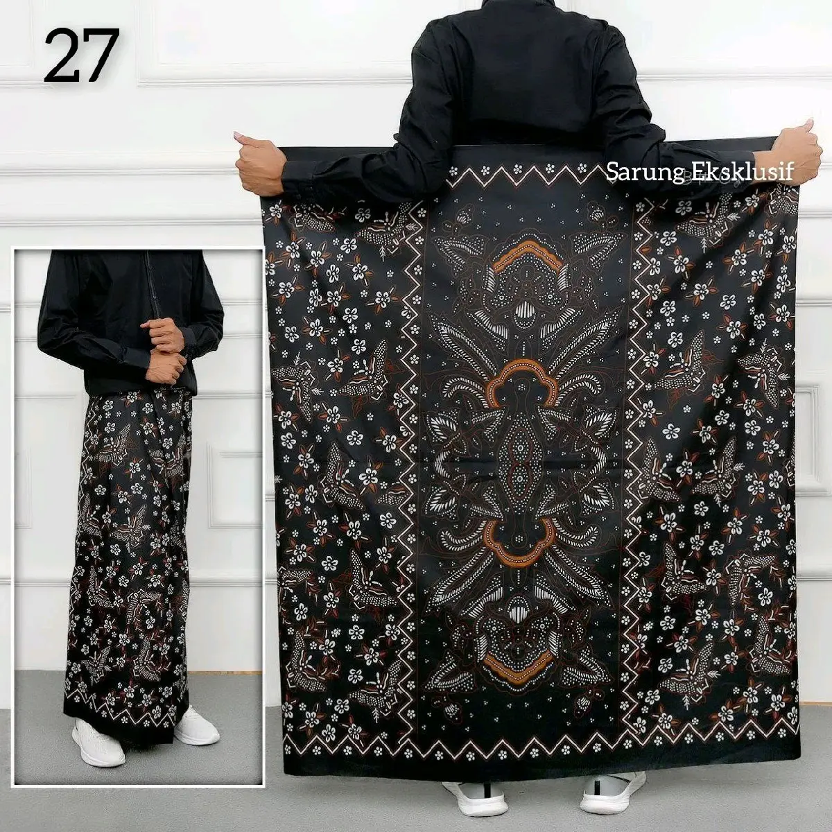 JAVARIES BATIK - Sarung Batik Pria Dewasa Eksklusif Motif Corak Kombinasi,Sarung Gus Iqdam Series Terbaru Muslim, Nyaman, Mewah.