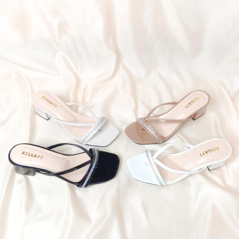 FS HEELS wanita casual hak tinggi 5cm outfit simple AMD01 9