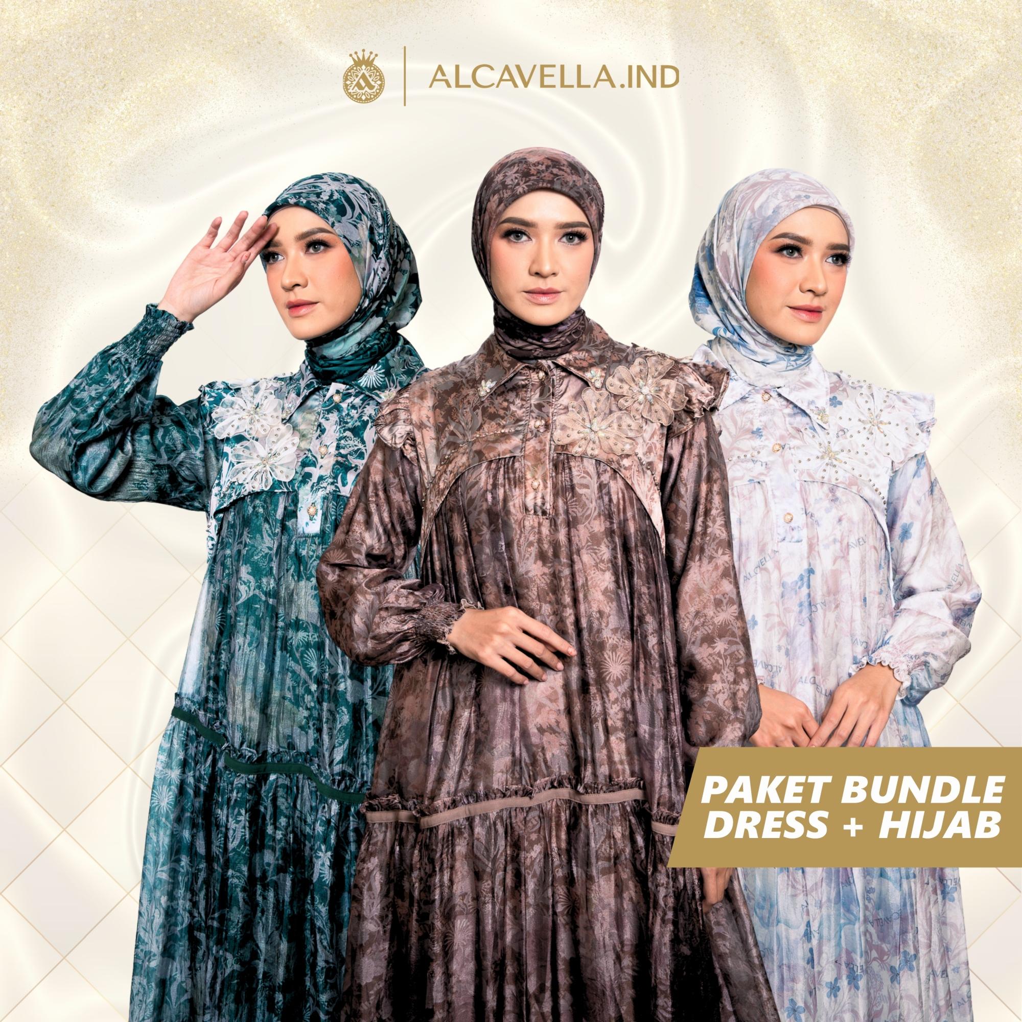 Alcavella - Zarelia Dress Set Hijab | Gamis Wanita Muslim Elegan Mewah Alcavella - Zarelia Dress Set Hijab | Gamis Wanita Muslim Elegan Mewah