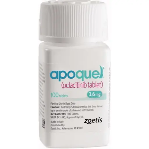 Apoquel Zoetis Obat Anti Gatal Dermatitis Alergi Anjing 3,6mg 5,4mg 16mg (ECER 10 TABLET)