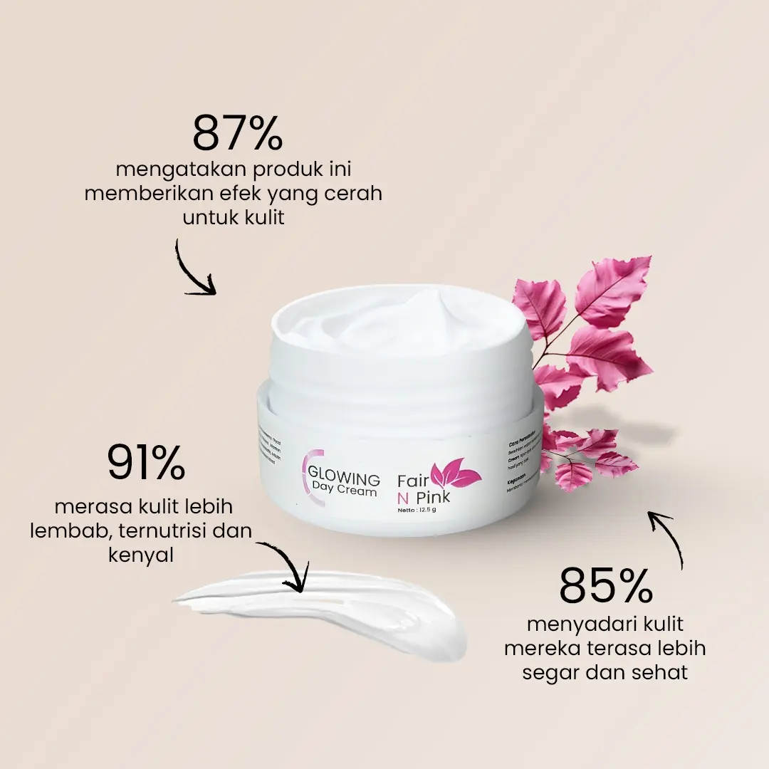 Glowing Day Cream Fair N Pink Mencerahkan
