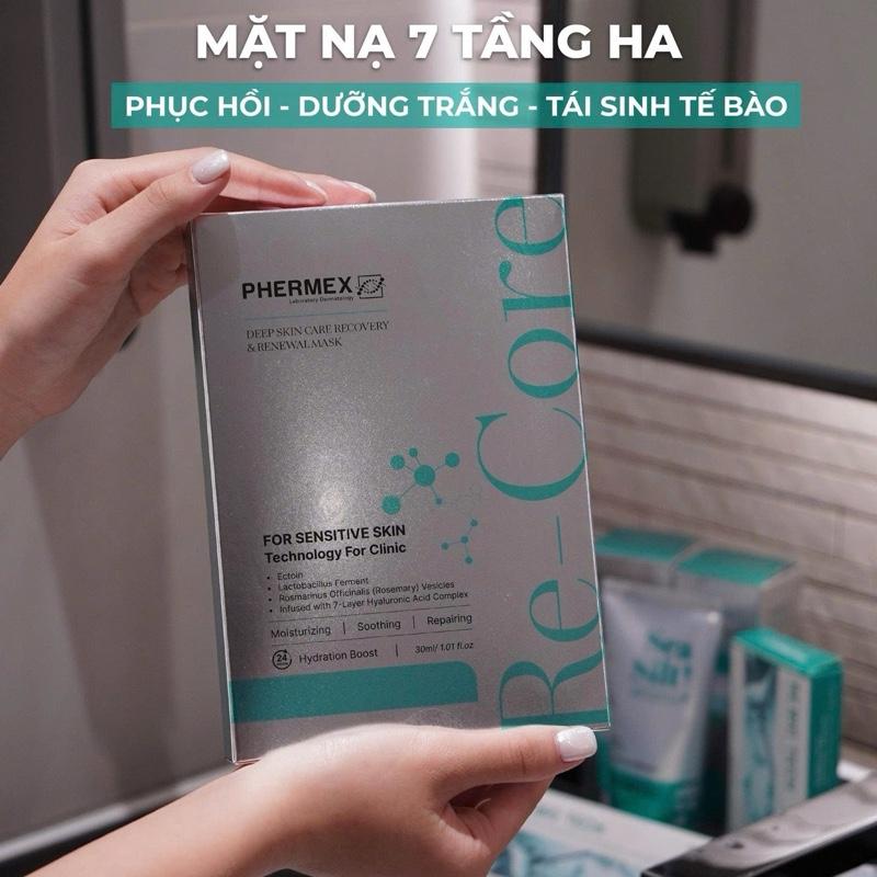 M7- ( hộp 10 miếng) mặt nạ tơ tằm  7 tầng HA phục hồi dưỡng trắng tái sinh tế bào