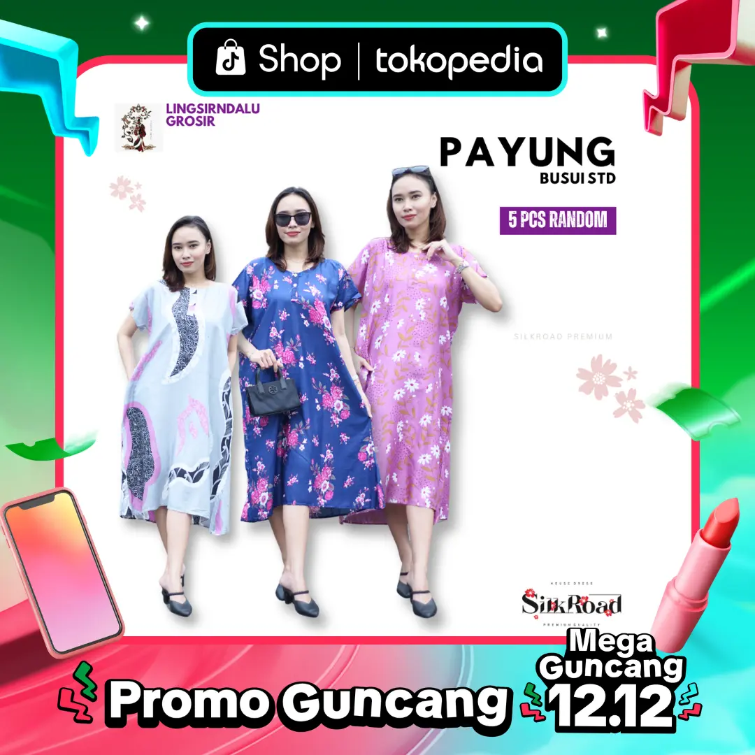 ISI 5 PCS DASTER PAYUNG STD BUSUI RANDOM MOTIF DAN WARNA [LINGSIRNDALUGROSIR] Rayon Kancing Bumil Ibu Menyusui Hamil Katun