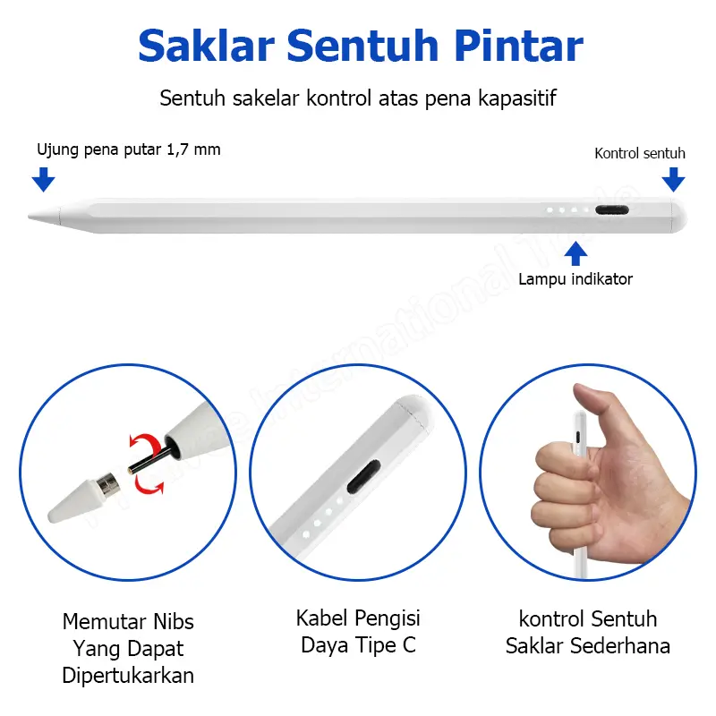KIVEE Stylus Pen Universal Stylus Pen Universal Kapasitif Multifungsi Layar Sentuh Pena Pensil Gambar Stylus Aktif 1