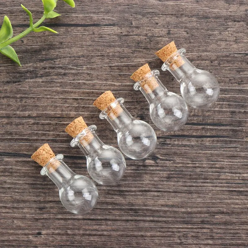 Nút Chặn Nút Chai Mini, Bộ 5 Cái, Để Đồ Trang Trí Nhà Cửa Và Lưu Trữ, Lọ Mẫu Rỗng Lọ Điều Ước, Chai Nút Chai Thủy Tinh 4