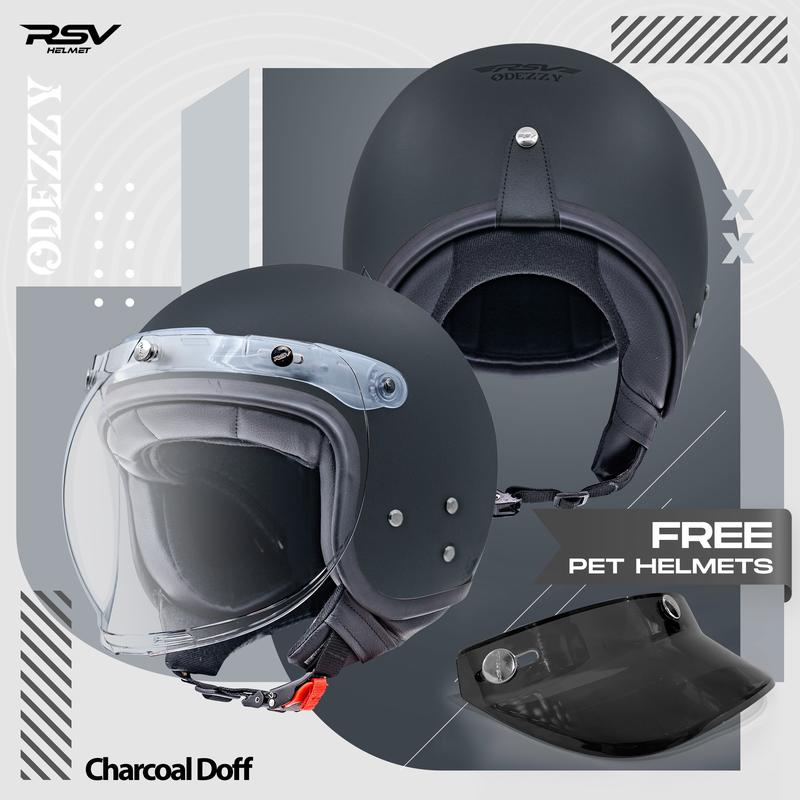 HELM RSV ODEZZY SOLID CHARCOAL DOFF 0