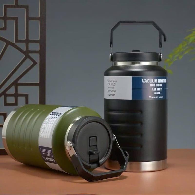 Bình giữ nhiệt BOTTLE inox 304 có miệng rộng 9cm dung tích 1500ml-2000ml kèm ống hút tiện lợỊ.BÌNH GIỮ NHIỆT NONGS