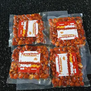 Kacang Balado Pedas Manis 30gr- Snacks Kemasan Vakum - Food Camilan Cemilan Makanan