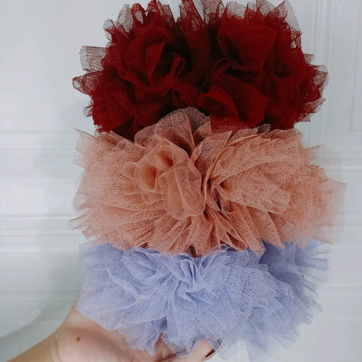 Nuyyhijabid Cepol Hijab Ikat Rambut Scrunchie Jumbo lebar 16cm untuk hijab tegak dahi tille nevy ikat rambut & scrunchie tile siver