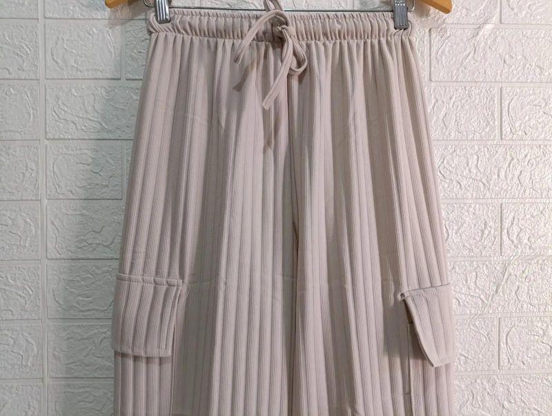 Product Introduction of BIG PROMO Kulot Cargo Jumbo Knit Hornet Panjang  Celana Wanita Pant Linen Bawahan Tebal 13