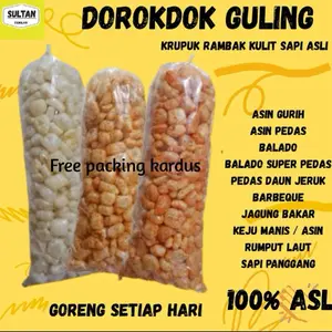 1 BAL KERUPUK KULIT SAPI KRUPUK RAMBAK KULIT DOROKDOK ASLI HALAL