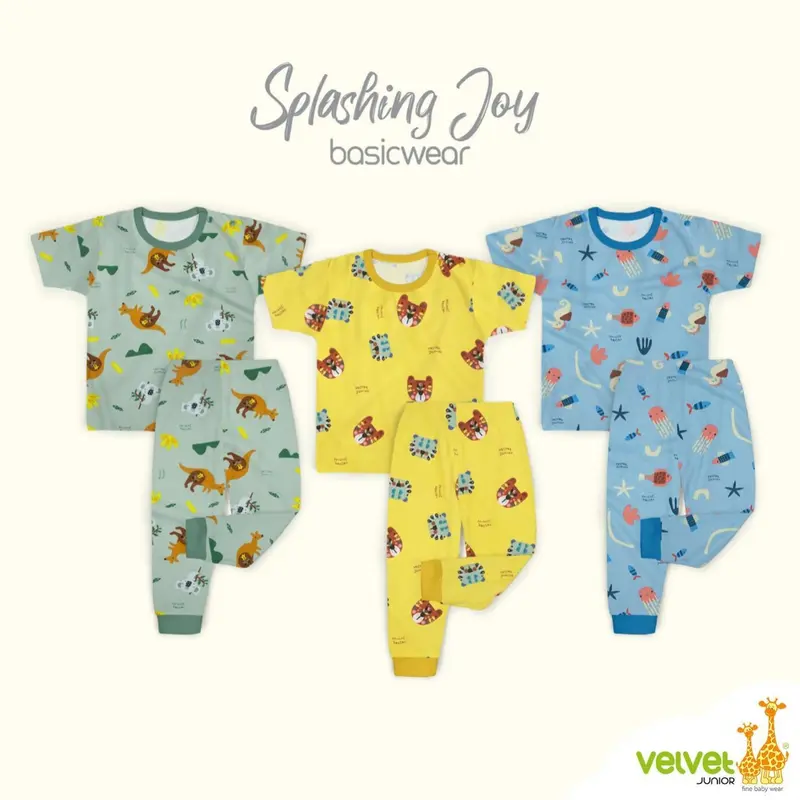 3 STEL velvet junior baju PENDEK celana PENDEK size S M L LB XL XXL Setelan Fashion 4