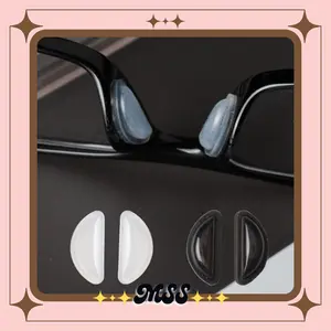 MSS (COD) 1 Pasang Stiker Kacamata Penyangga Hidung Pencegah Turun - Non Slip Silicone Anti Melorot Nose Pad Bantalan Hidung