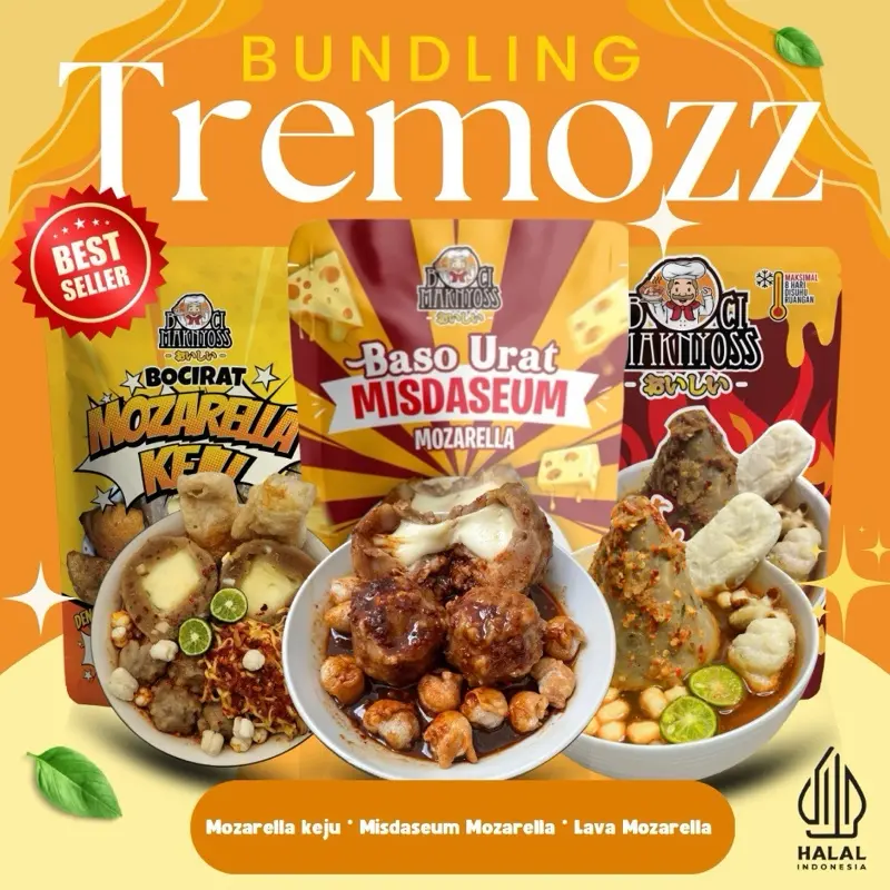 BUNDLING TREMOZ Maknyoss ( Bocirat Mozarella Keju, Mozarella Misdaseum, Lava Tumpeng Mozarella )