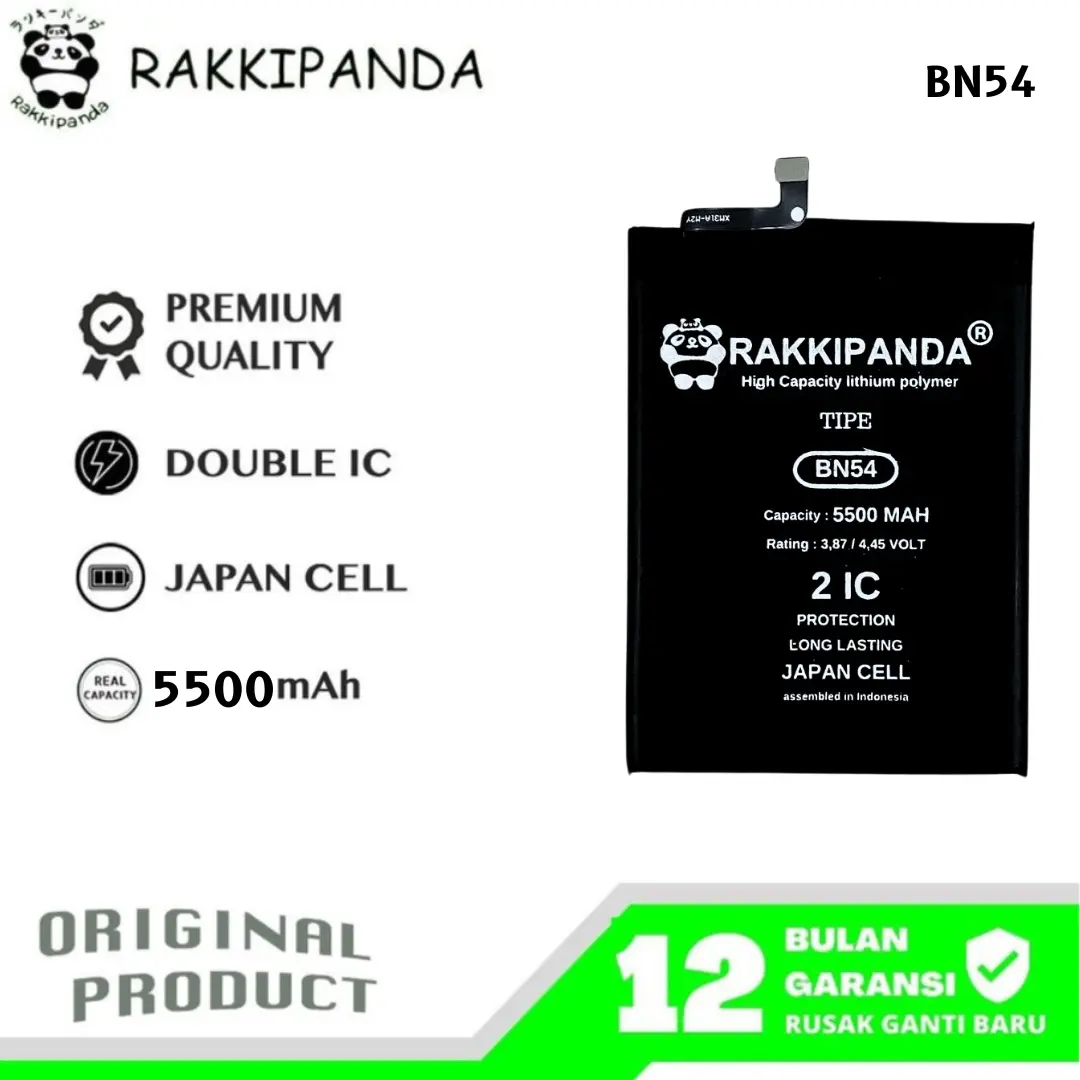RakkiPanda - BN54 Compatible With Redmi 9 / Note 9 Batre Batrai Baterai Battery
