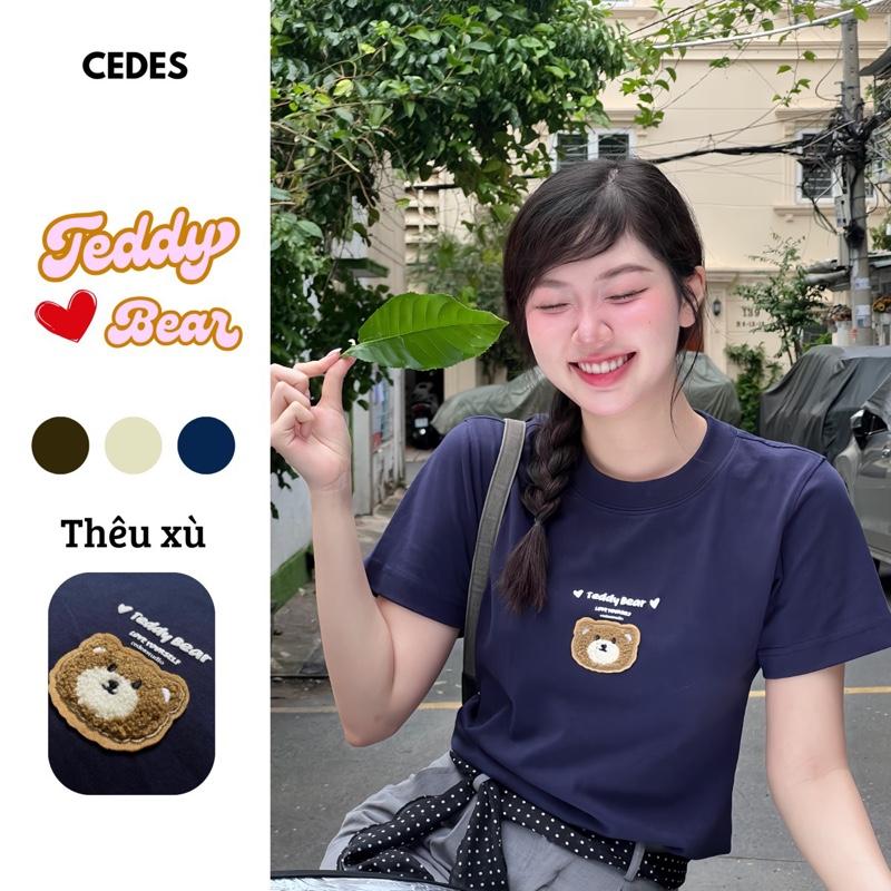   BABYTEE  Áo Thun Babytee Hack Eo Nữ Babytee CEDES - Áo Thun Nữ Hack Dáng- Áo Thun Nữ Cotton 2 Chiều 260GSM Local Brand  TEDDY  