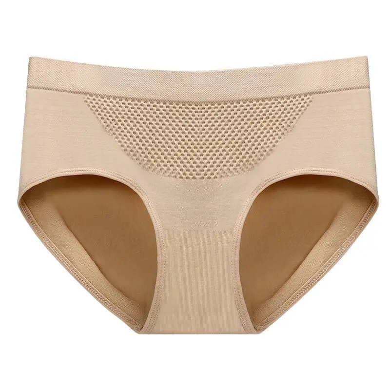 Celana Dalam Wanita Briefs Elastis Seamless Mid Waist Bahan Katun 7
