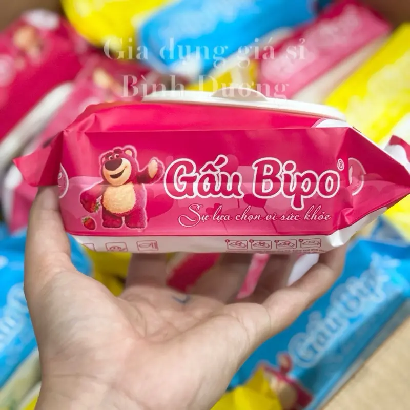 SIÊU RẺ COMBO 10 gói khăn ướt thương hiệu BIBO 400gr an toàn cho trẻ sơ si.nh ( trọng lượng khăn khô chưa tính nước 250gr) 4