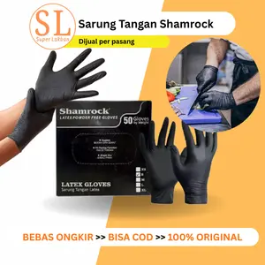 Sarung Tangan Karet Safety Glove Shamrock Latex Lentur Harga Eceran