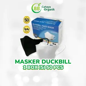 Masker Duckbill Garis 3 Ply Face Mask - 1 Box Isi 50 Pcs