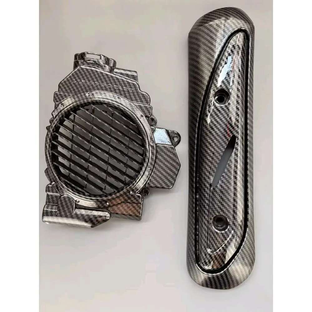 PAKET MURAH Cover Radiator plus Tameng Knalpot Carbon Vario 110 vario Carbu Vario techno 110 Paket Carbon tameng plus tutup radiator carbon