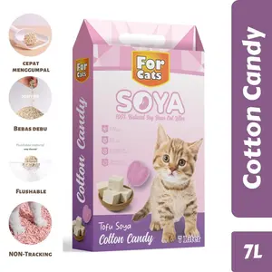 FORCATS Soya Cat Litter Pasir Kucing Gumpal Harum Tofu / Tahu 7L / 2.5KG