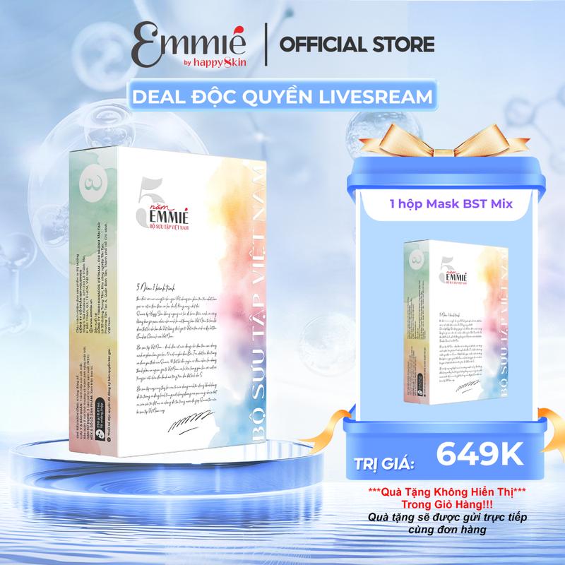 [ Emmié x Mây Ăn Ảnh ][MUA 1 TẶNG 1]  Hộp mặt nạ sinh học phôi dừa siêu tinh chất  - Bộ sưu tập Việt Nam 25g x 10