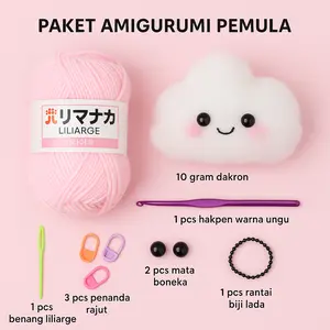 MADEBYBULAT - PAKET STARTER KIT CROCHET AMIGURUMI PEMULA 7IN1