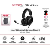 Gambar HyperX Headset Gaming Cloud III Wired - Black - Red / Black / White - Pink / White Noise Cancelling Spatial Audio Leather Stereo Bass Android iOS Led RGB Microphone - Black dari HyperX Indonesia Kota Administrasi Jakarta Utara 2 Tokopedia