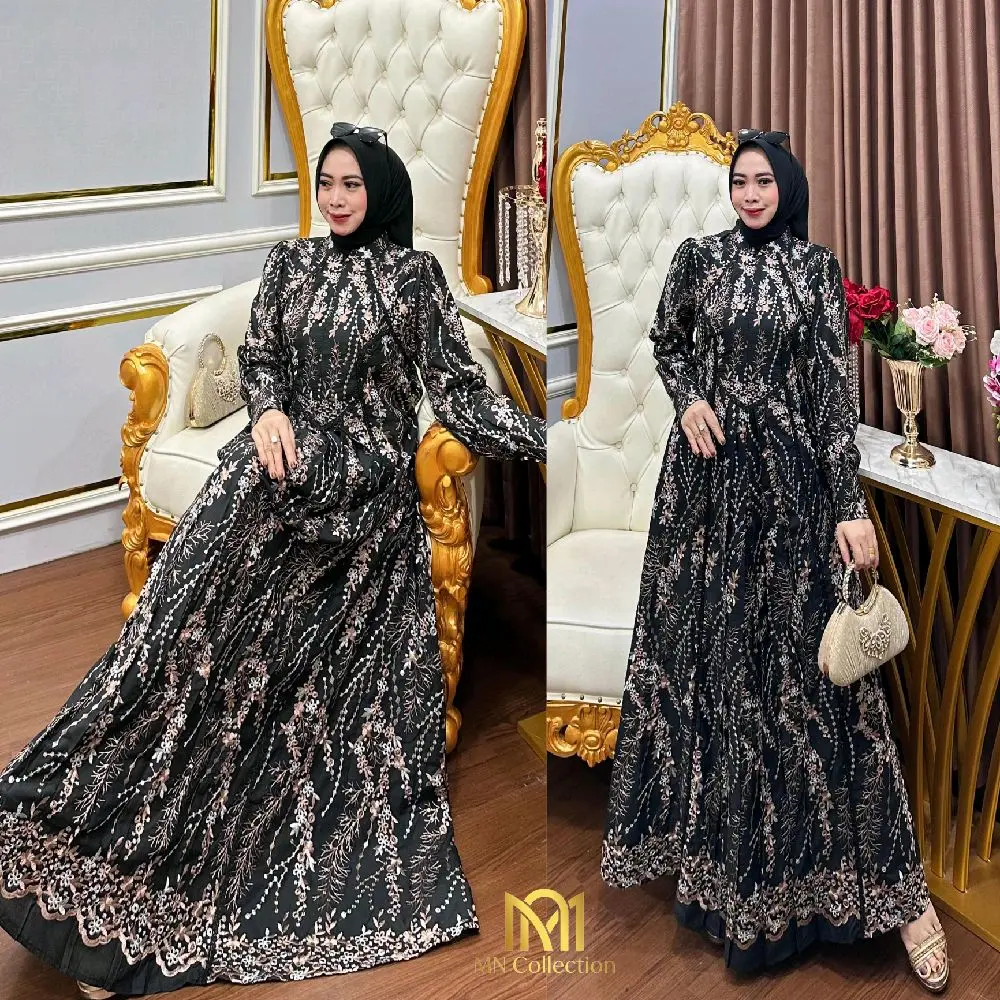 Dress Katun Bolong By MN Collection | Dress Katbol | Gaun Katun Bolong | Dress Lebaran | Dress Mewah | Dress Pesta Wanita Kondangan